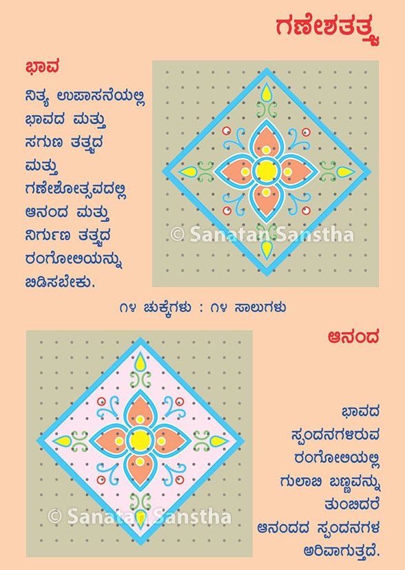 ಗಣೇಶ ದೇವರ ಪೂಜೆಯಲ್ಲಿ ಬಿಡಿಸುವ ರಂಗೋಲಿ, ಗಣೇಶ ತತ್ತ್ವವನ್ನು ಆಕರ್ಶಿಸುವ ರಂಗೋಲಿ, ganapati rangolis