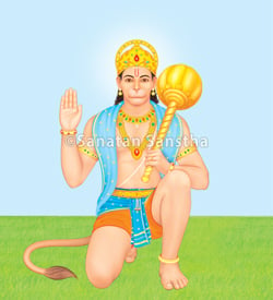 What is the skin Colour of Hanuman?