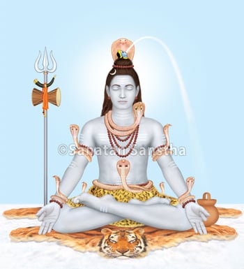Sanatan-made sattvik picture of Deity Shiva